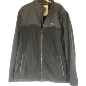 Men's Aeropostale Black Full Zip Jacket with Mock Neck - Size Large